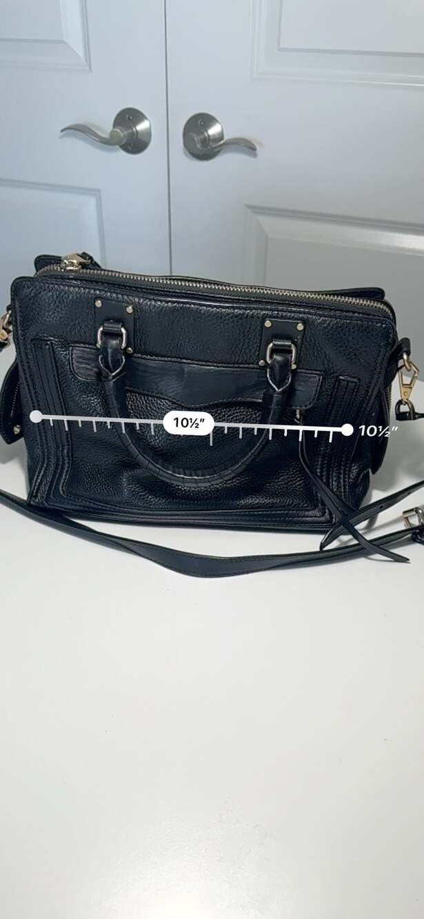 Rebecca Minkoff Mini MAB Black Pebbled Leather Crossbody Satchel Bag - Picture 9 of 9